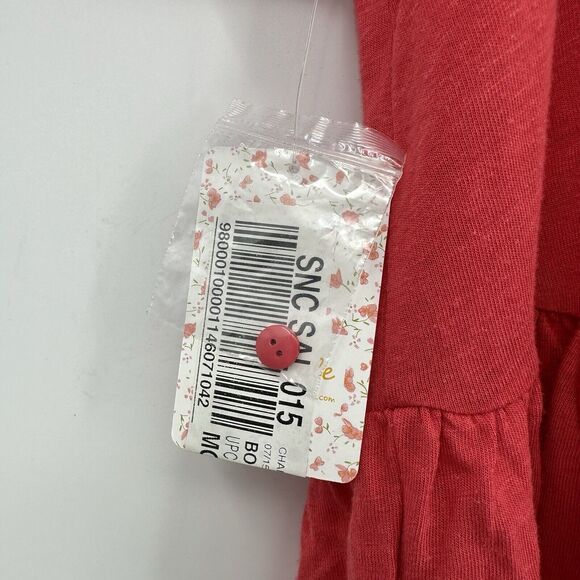 Free People Charlie Tee Size XS Women Oversized Short Sleeve Flounce Ruffle Red - Picture 10 of 11